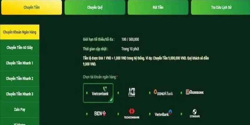 Các phương thức nạp tiền FB88